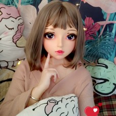(ZHU)Crossdress Sweet Girl Resin Half Head Female Cartoon Character Kigurumi Mask With BJD Eyes Cosplay Anime Role Lolita Doll Mask (ZHU)Crossdress Sweet Girl Resin Half Head Female Cartoon Character Kigurumi Mask With BJD Eyes Cosplay Anime Role Lolita Doll Mask
